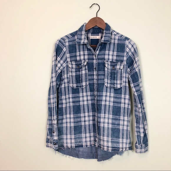 Blank NYC Tops - Blank NYC plaid shirt size XS